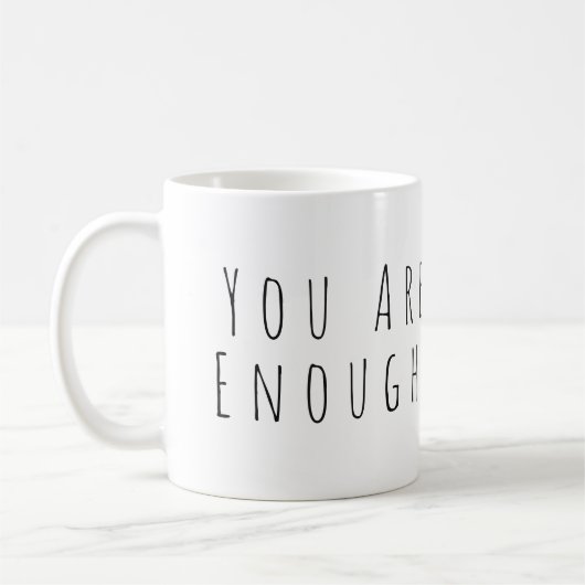 SIE SIND GENUG | Inspiration Word Art Graphic Kaffeetasse (Links)