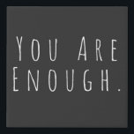 SIE SIND GENUG | Inspiration Word Art Graphic Künstlicher Leinwanddruck<br><div class="desc">Du bist genug | Motivierend,  inspirierend,  ermutigendes Sprichwort in minimalistischer,  moderner Handschrift Typografie.</div>
