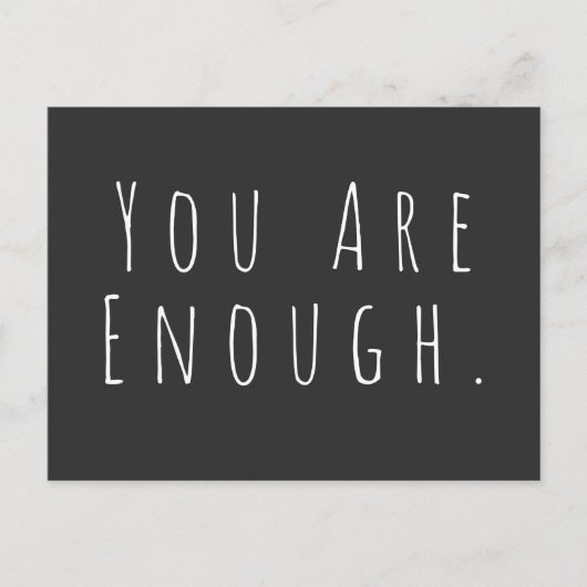 SIE SIND GENUG | Inspiration Word Art Graphic Postkarte (Vorderseite)