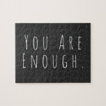 SIE SIND GENUG | Inspiration Word Art Graphic Puzzle<br><div class="desc">Du bist genug | Ein motivierend,  inspirierend,  ermutigendes Sprichwort in minimalistischer,  moderner Handschriftentypografie.</div>