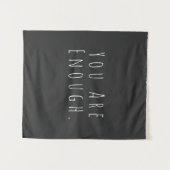 SIE SIND GENUG | Inspiration Word Art Graphic Wandteppich (Vorderseite (Horizontal))