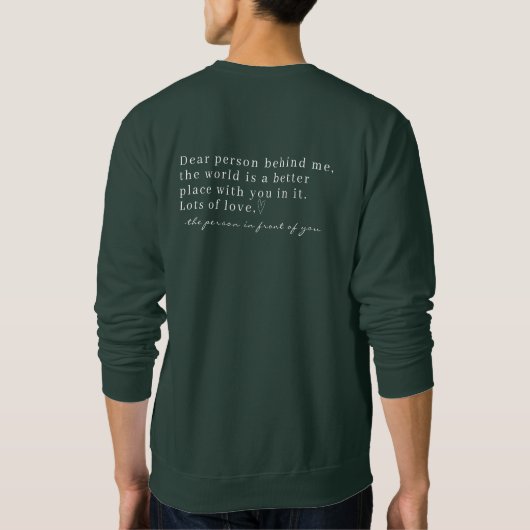 Sie sind genug Inspirationsmenschen Sweatshirt (Rückseite)