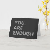 Sie sind genug inspirierende Retro-70er-Typografie Karte (Gelbe Blume)