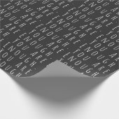 Sie sind genug inspirierendes Zitat Schwarz-weiß Geschenkpapier (Ecke)