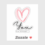 Sie sind genug - Liebe Herz Aufkleber (Blatt)