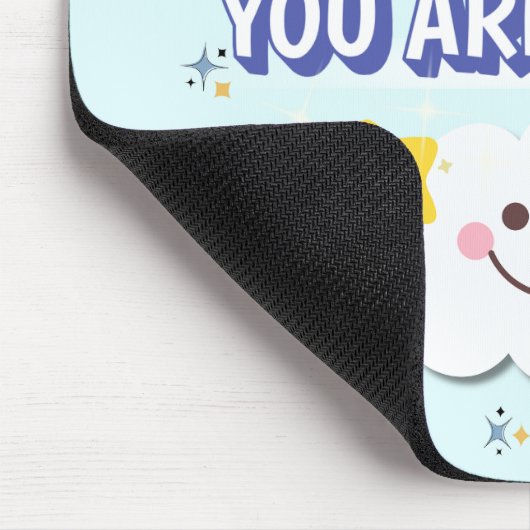 Sie sind genug - Minze Blume Mousepad (Ecke)