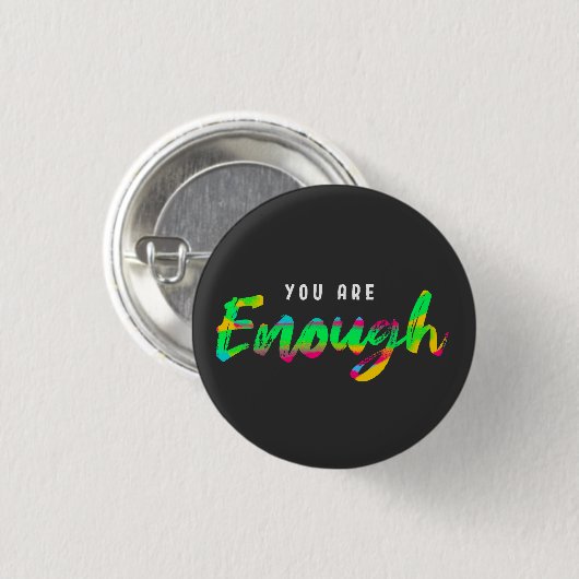 Sie sind genug Motivation Button (Vorne & Hinten)