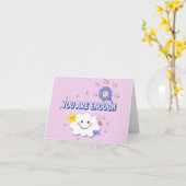 Sie sind genug - Niedliche Cloud Grußkarte Karte (Gelbe Blume)