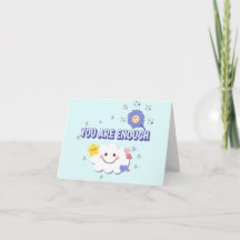 Sie sind genug - Niedliche Cloud Grußkarte