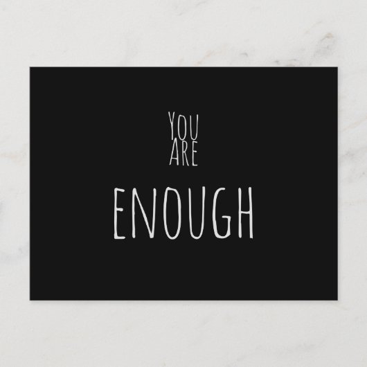 Sie sind genug positive Bejahung Postkarte (Vorderseite)