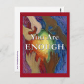 Sie sind genug Regenbogenhörer Hände Art Postkarte (Vorne/Hinten)