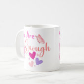Sie sind genug, rosa Schmetterling Tasse, die best Kaffeetasse (Vorderseite Links)