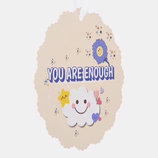 Sie sind genug skaliert Ornament - Happy Cloud & Karte (Rechts)