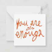 Sie sind genug Valentine Mitteilungskarte (Vorderseite)
