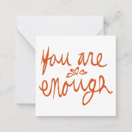 Sie sind genug Valentine Mitteilungskarte