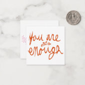 Sie sind genug Valentine Mitteilungskarte (Vorderseite/Rückseite Beispiel)