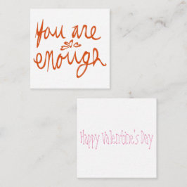 Sie sind genug Valentine Mitteilungskarte