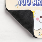 Sie sind genug - warme beige Blume Mousepad (Ecke)