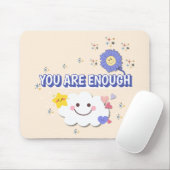 Sie sind genug - warme beige Blume Mousepad (Mit Mouse)