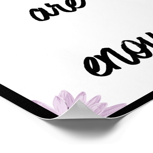 Sie sind genug, Zitat Poster (Ecke)