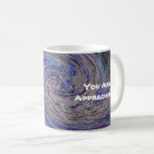 Sie sind geschätzt Blue Spiral Swirl Wertschätzung Kaffeetasse (VorderseiteRechts)