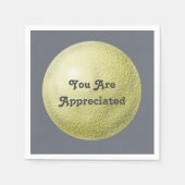 Sie sind geschätzt Gold Circle Modern Vielen Dank Serviette (Vorderseite)