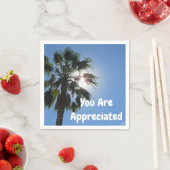 Sie sind geschätzt Palmen Tree Tropical Vielen Dan Serviette (Beispiel)
