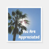 Sie sind geschätzt Palmen Tree Tropical Vielen Dan Serviette (Vorderseite)