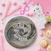 Sie sind geschätzt Rustikal Brown Mosaik Mitarbeit Pappteller (Party)