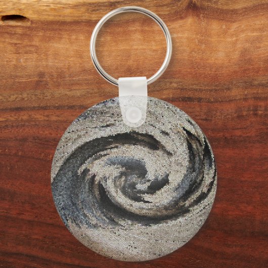 Sie sind geschätzt Rustikal Brown Mosaik Mitarbeit Schlüsselanhänger (Rückseite)