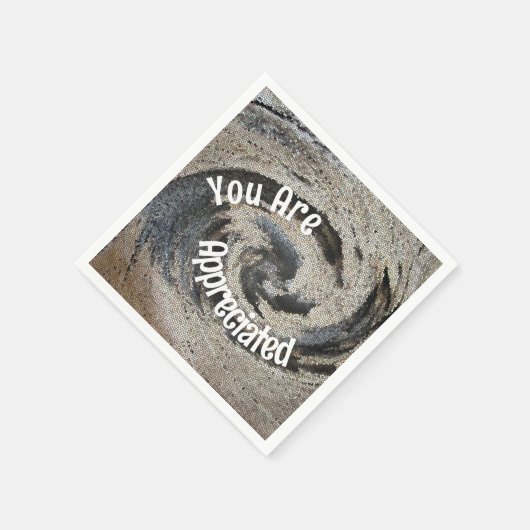 Sie sind geschätzt Rustikal Brown Mosaik Mitarbeit Serviette (Ecke)