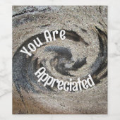 Sie sind geschätzt Rustikal Brown Mosaik Mitarbeit Weinetikett (Einzelnes Label)