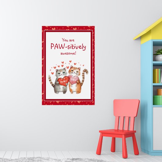 Sie sind glücklich Phantastisch Valentinstag Katze Poster (Kinderzimmer 1)