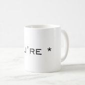 Sie sind - Grammatik-Korrektur Kaffeetasse (VorderseiteRechts)