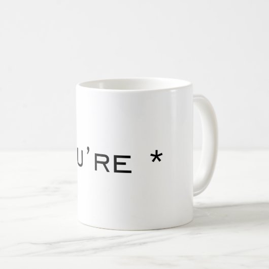 Sie sind - Grammatik-Korrektur Kaffeetasse (VorderseiteRechts)