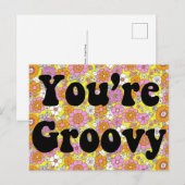 Sie sind Groovy Vintag Inspiriert Postkartenrückla Postkarte (Vorne/Hinten)