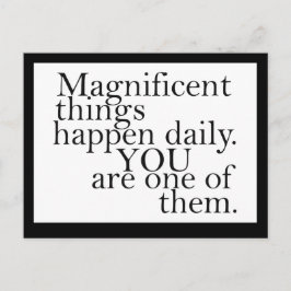 Sie sind großartig - Motivierend Postkarte