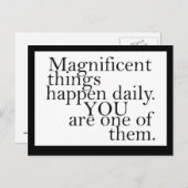 Sie sind großartig - Motivierend Postkarte (Vorne/Hinten)