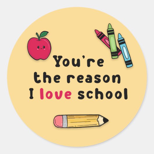 Sie sind Grund I Liebe Lehrer Wertschätzung Runder Aufkleber (Vorderseite)