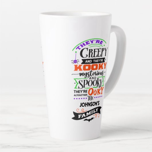 Sie sind gruselig und sie sind Kooky Mysterious Sp Milchtasse (Rechte Ecke)