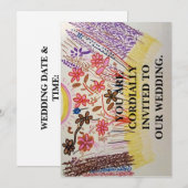 SIE SIND HERZLICH ZU UNSERER WEDDING EINGELADEN. EINLADUNG (Vorne/Hinten)