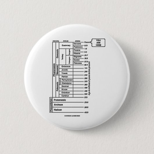 Sie sind hier (die Geschichte der geologische Button (Vorderseite)