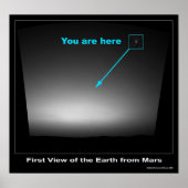 Sie sind hier - Erste Sicht auf die Erde Poster (Vorne)