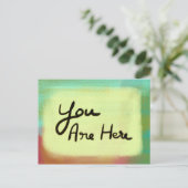 Sie sind hier - hellgelb postkarte (Stehend Vorderseite)