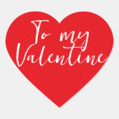 Sie sind hier Herz Valentines Herz-Aufkleber (Vorderseite)