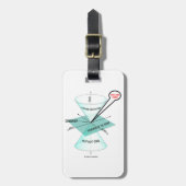 Sie sind hier Light Cone Space Time (Physik) Gepäckanhänger (Vorderseite vertikal)