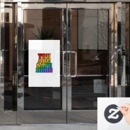 Sie sind hier sicher - LGBT-Safe Space Fensteraufkleber