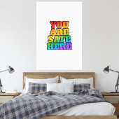 Sie sind hier sicher - LGBT Safe Space Shop Leinwanddruck (Insitu (Schlafzimmer))