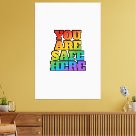 Sie sind hier sicher - LGBT Safe Space Shop Leinwanddruck
