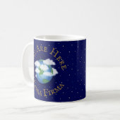 "Sie sind hier - Terra Firma" Humorischer Planet E Kaffeetasse (Vorderseite Links)